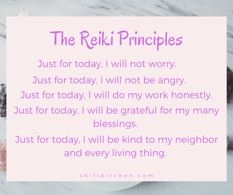 The Reiki Principles graphic