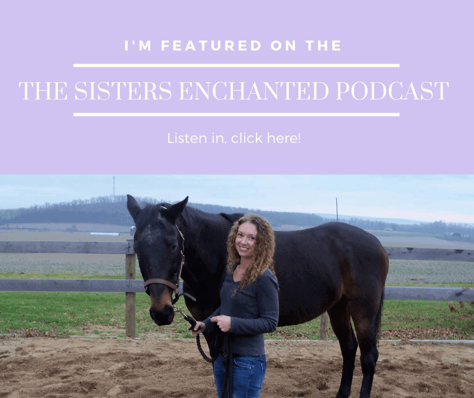 Magic on the Inside Podcast guest appearance with Sara Walka of The Sisters Enchanted talking about Reiki, life and more. Karen pictured here with her horse, Ben.