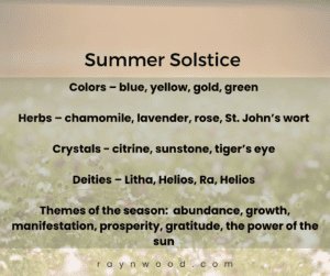 Summer Solstice: 6 Easy Ways to Honor the Longest Day of the Year 3 Summer solstice associations for colors, crystals, herbs, deities and themes.