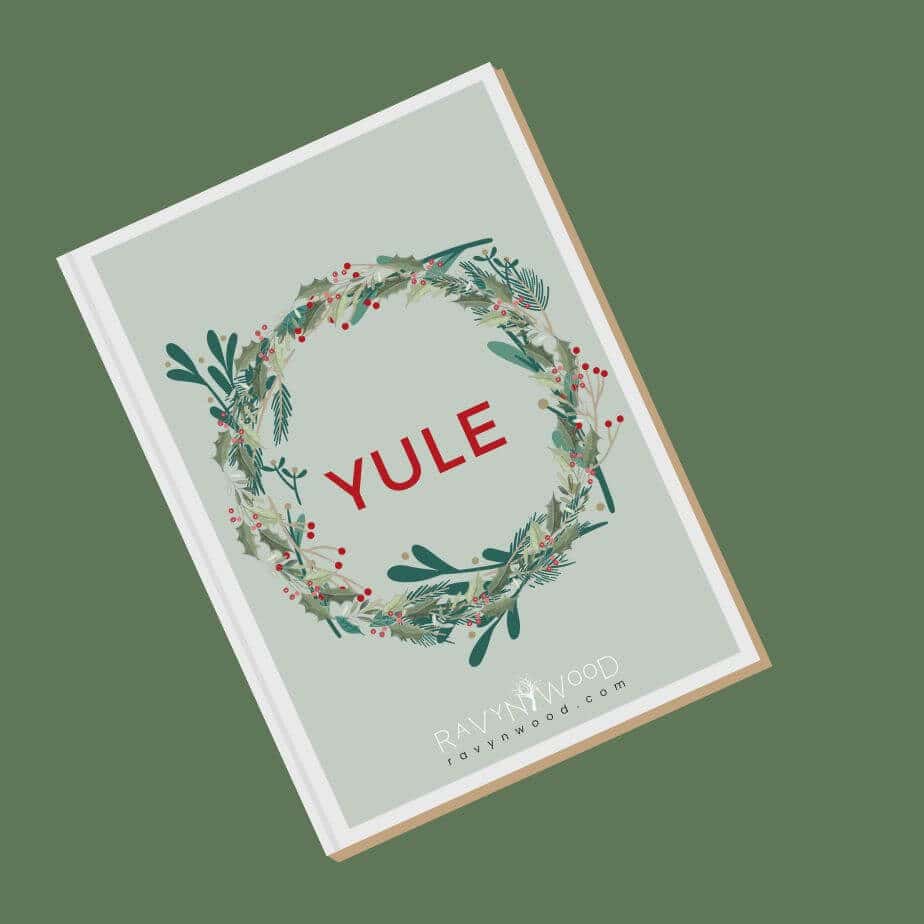 yule guide pictured on solid green background