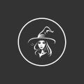 shadow work icon with a woman in a witch's hat