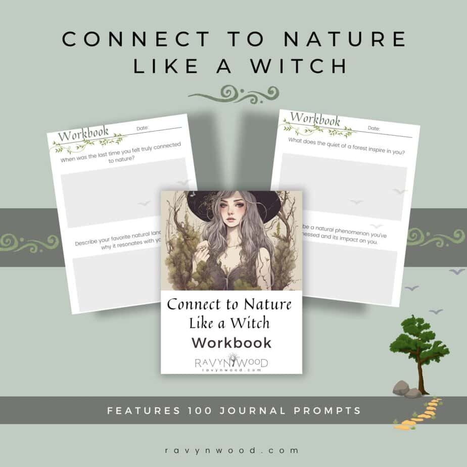 Nature Rituals Thank You Page 1 connect to nature like a witch printable pictured on mock up