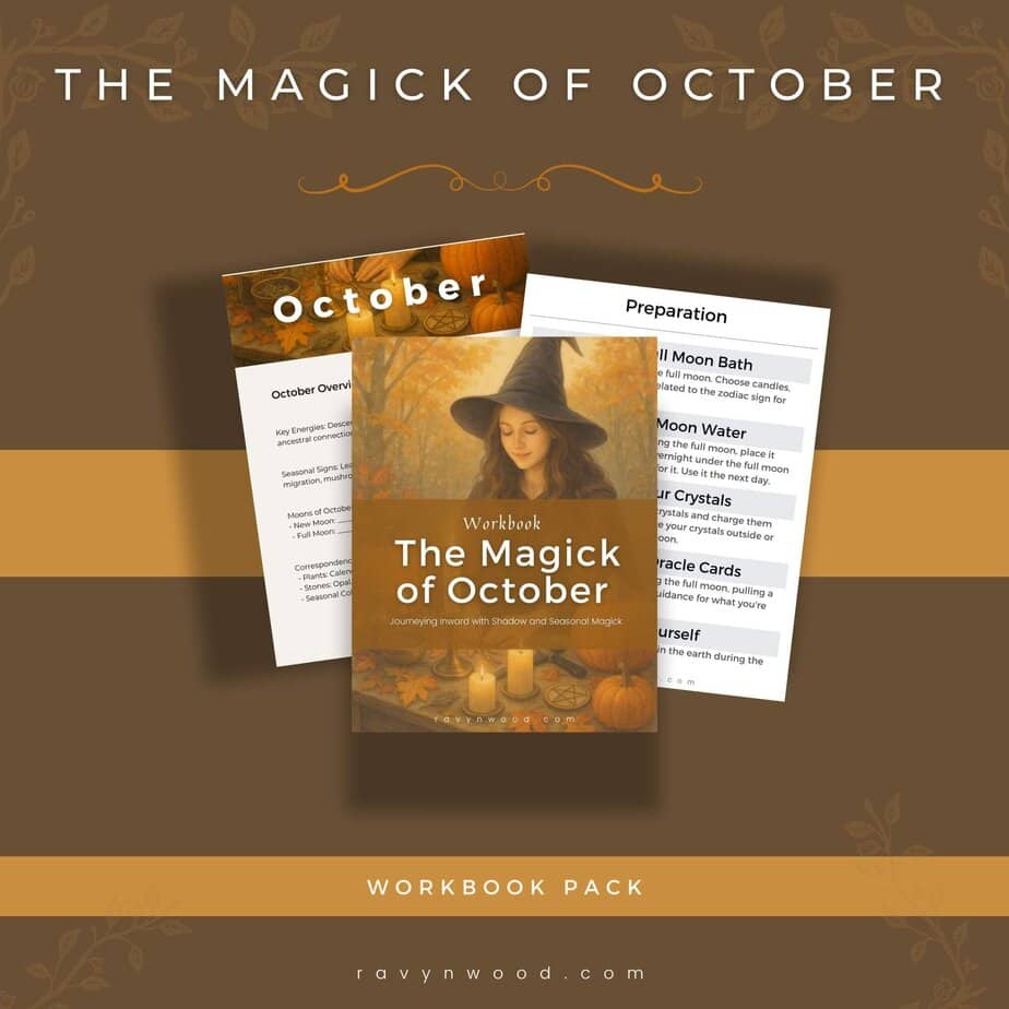 The Magick of October Workbook image showing pages from the workbook